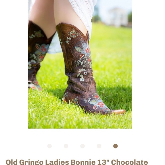Old Gringo Bonnie boots in chocolate and brass size 9 - Picture 5 of 13